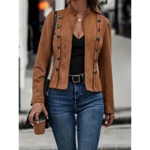 Faux Suede Blazer