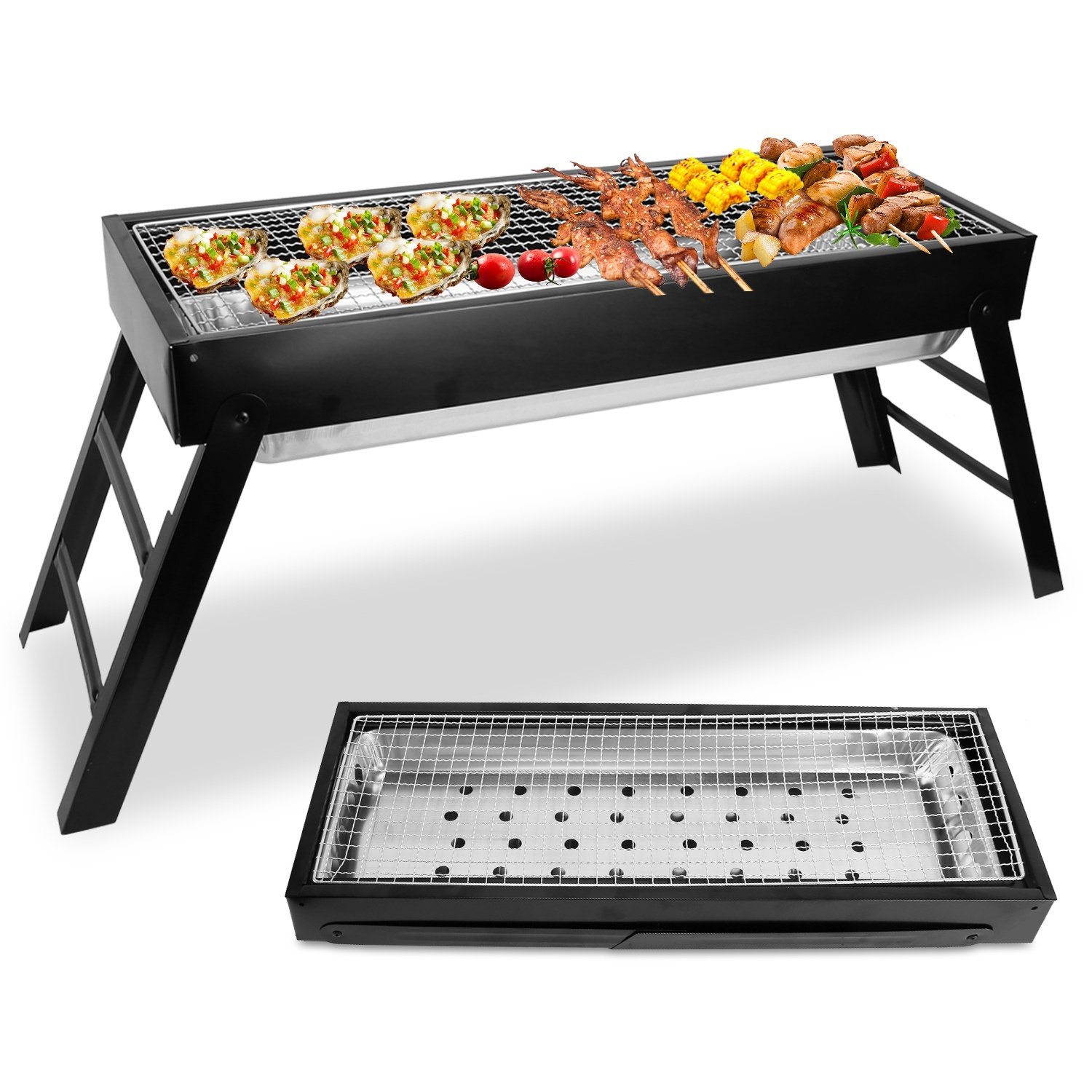 Stainless Steel Foldable Charcoal BBQ Grill